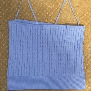 Blue Ribbed Camisole